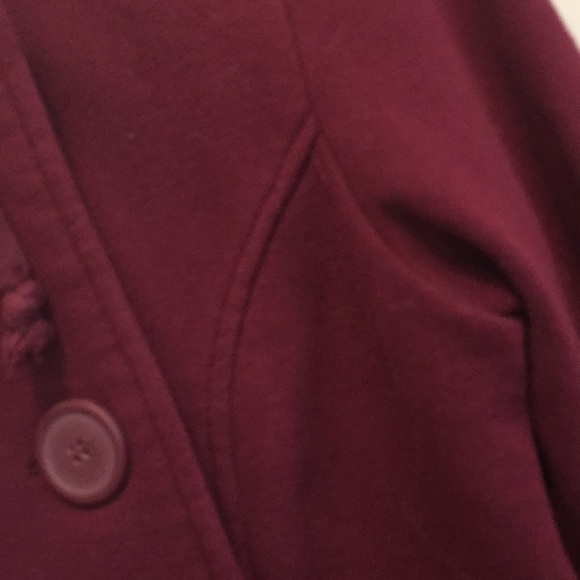 Bluenotes Burgundy Buttoned Coat/Sweater - Picture 2 of 3